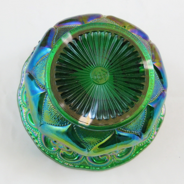 Fenton for DSB Emerald Green Farmyard Carnival Glass Spittoon