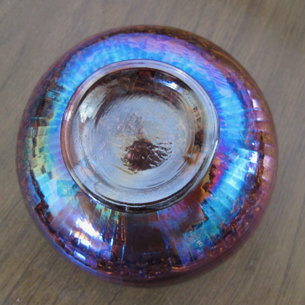 Antique Imperial Windmill Lavender Violet Carnival Glass Bowl