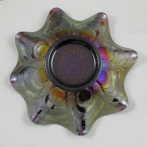 Antique Imperial Purple Cobblestones Carnival Glass Bowl
