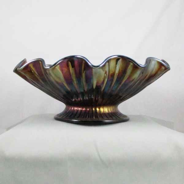 Fenton Hearts & Flowers Amethyst Carnival Glass Bowl