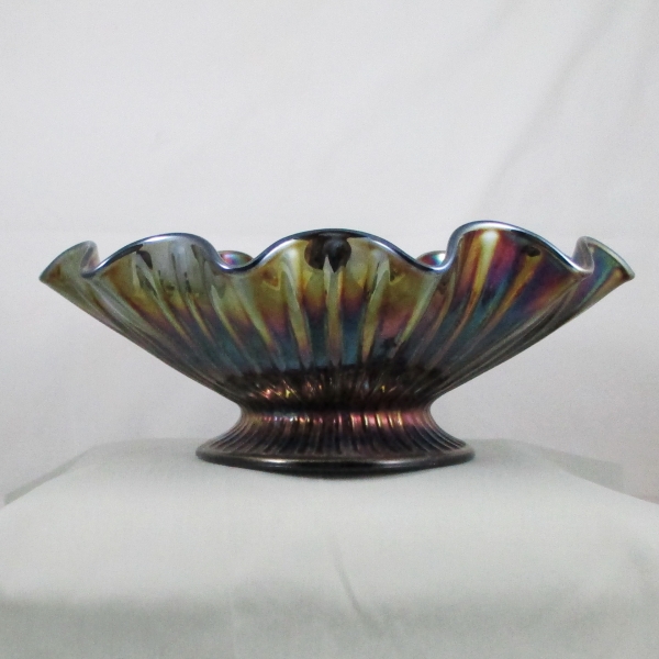 Fenton Hearts & Flowers Amethyst Carnival Glass Bowl
