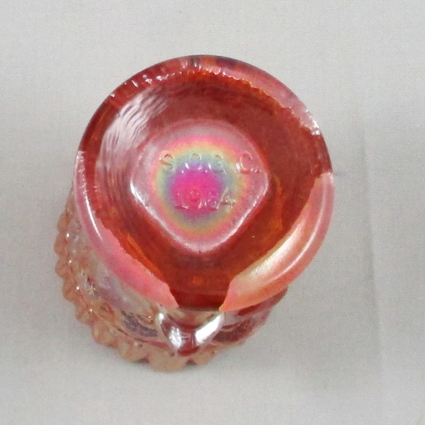 St. Clair Marigold Indian Head Carnival Glass Toothpick Holder Limited Edition for S.C.G.C.