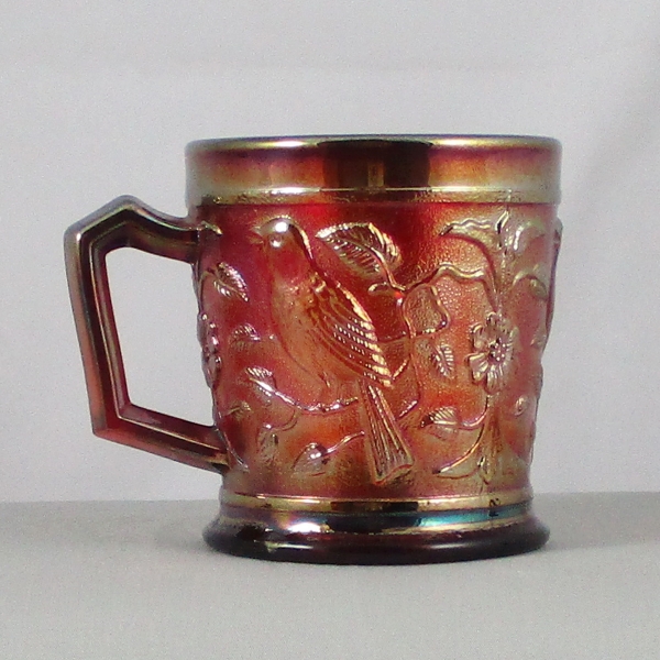 Imperial Red ROBIN Carnival Glass Mug Limited Edition for ACGA