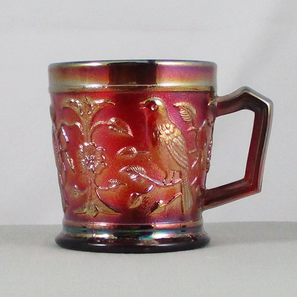 Imperial Red ROBIN Carnival Glass Mug Limited Edition for ACGA