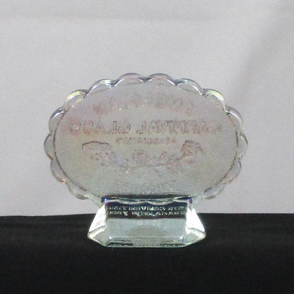 Fenton Ice Blue Member Plaque Carnival Glass Paperweight Limited Edition for ACGA