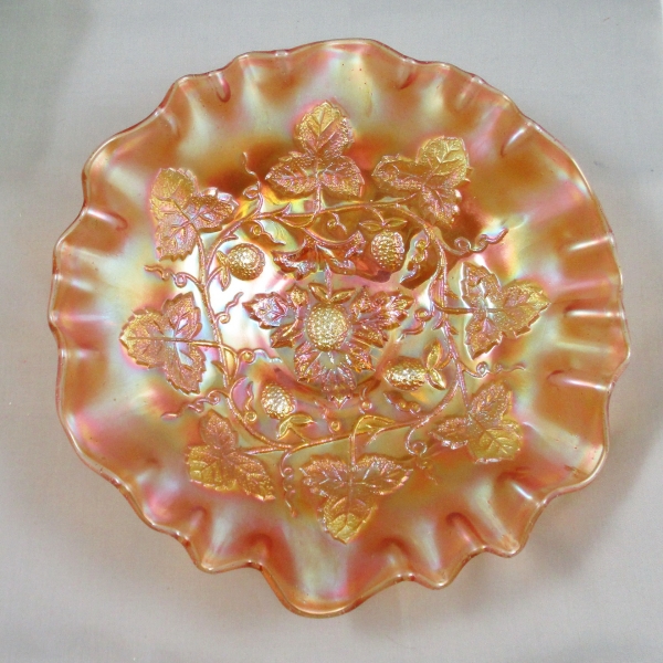 Antique Millersburg Blackberry Wreath Marigold Carnival Glass 3N1 Bowl