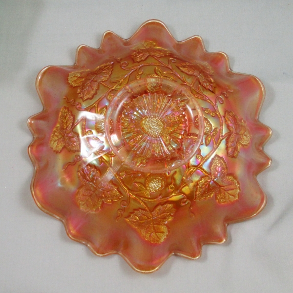 Antique Millersburg Blackberry Wreath Marigold Carnival Glass 3N1 Bowl