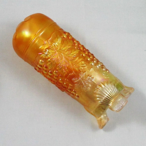 Antique Northwood Marigold Grape & Cable Carnival Glass Hatpin Holder