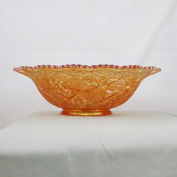 Antique Imperial Marigold Hattie Carnival Glass Deep Round Bowl