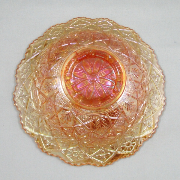 Antique Imperial Marigold Hattie Carnival Glass Deep Round Bowl