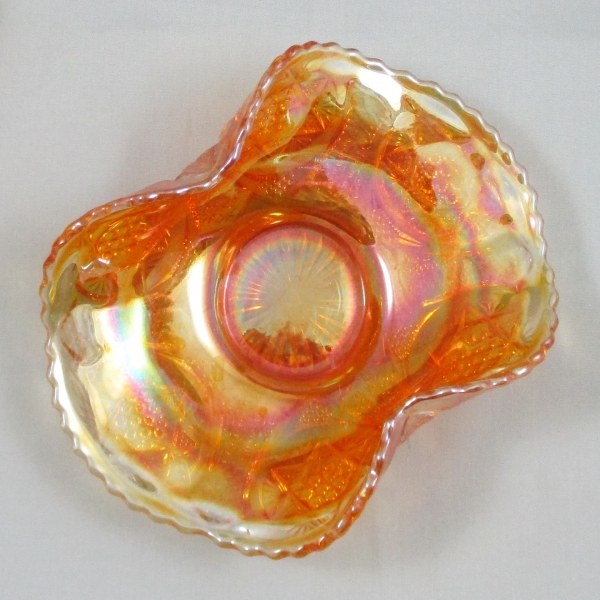 Antique Fenton Northern Star Marigold Carnival Glass 2-up Plate