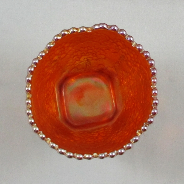 Antique Fenton Orange Tree Marigold Carnival Glass Spooner