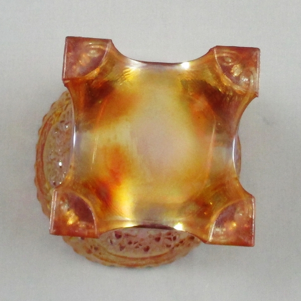 Antique Fenton Orange Tree Marigold Carnival Glass Spooner