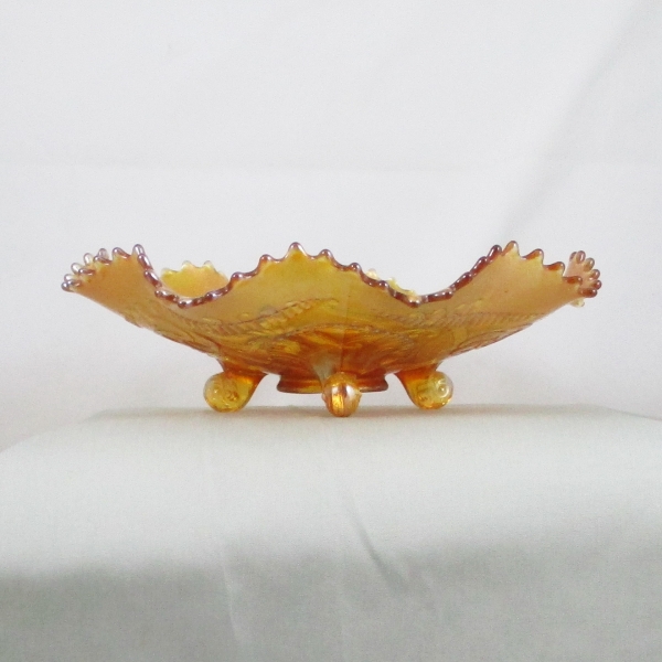 Antique Northwood Wishbone Marigold Carnival Glass Bowl