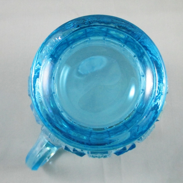 Westmoreland Ice Blue Checkerboard Carnival Glass Water Pitcher