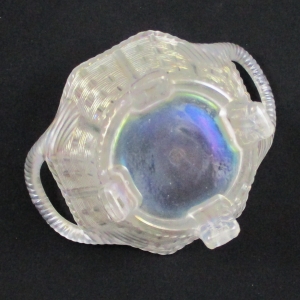 Antique Northwood White Rib Handled 8-sided Bushel Basket