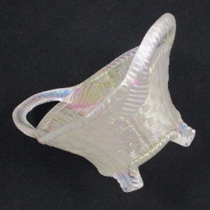 Antique Northwood White Rib Handled 8-sided Bushel Basket