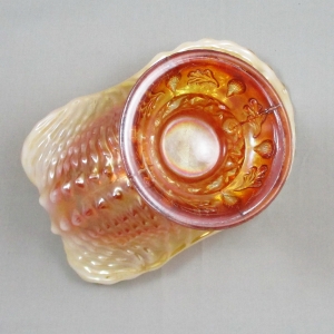 Antique Dugan Peach Opal Nautilus Carnival Glass Gravy or Creamer