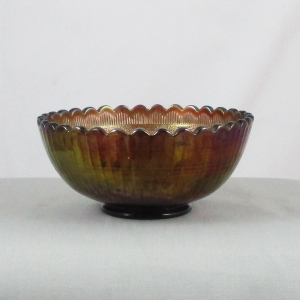 Antique Imperial Windmill Purple Carnival Glass Round Sauce Bowl