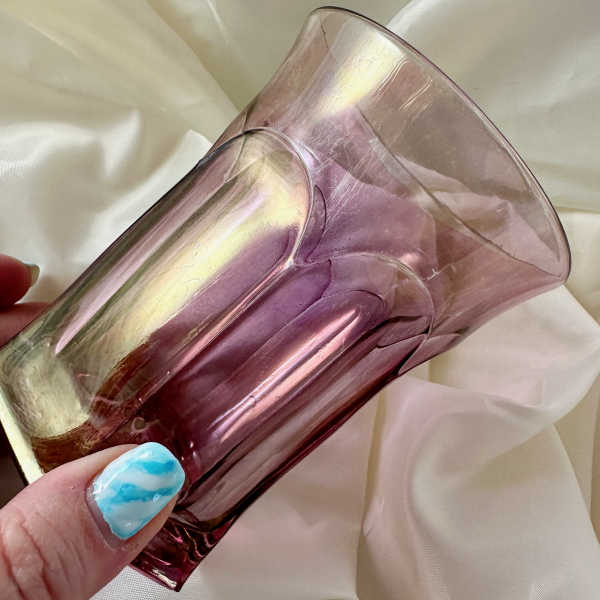 Antique Imperial Flute Cranberry Flash Carnival Glass Tumbler #1 variant