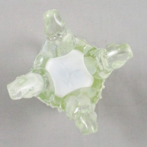 Antique Northwood Town Pump and Trough White Opalescent Glass Creamer & Sugar