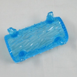 Antique Northwood Town Pump and Trough Blue Opalescent Glass Creamer & Sugar