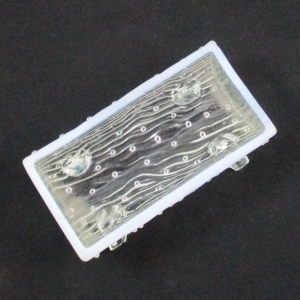 Antique Northwood Town Pump and Trough White Opalescent Glass Creamer & Sugar