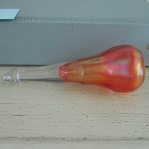 Antique Dugan Benzer Marigold Carnival Glass Car Vase