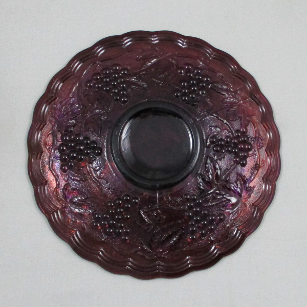 Antique Imperial ELECTRIC Purple Imperial Grape Carnival Glass Plate Amethyst