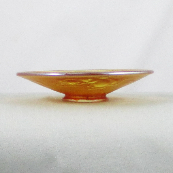 Antique Fenton Kittens Marigold Carnival Glass Cup & Saucer
