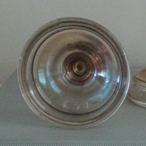 Antique Imperial Premium Smoke Carnival Glass Candle Holders