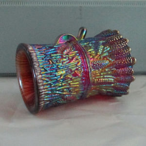 St. Clair Sheaf of Wheat Red Carnival Glass Toothpick Holder – Bob & Maude 1974