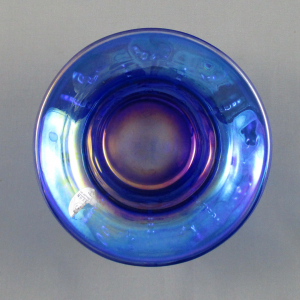 Fenton Cobalt Blue Frolicking Bears Carnival Glass Spittoon for ICGA