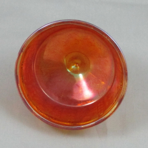 Antique Fenton Marigold Butterfly & Berry Carnival Glass Butter with Lid