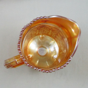 Antique Fenton Marigold Butterfly & Berry Carnival Glass Creamer