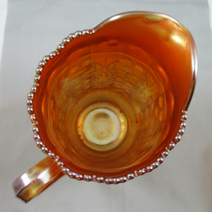 Antique Fenton Marigold Butterfly & Berry Carnival Glass Water Set