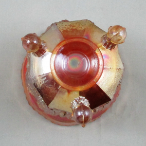 Antique Fenton Marigold Butterfly & Berry Carnival Glass Sugar with Lid