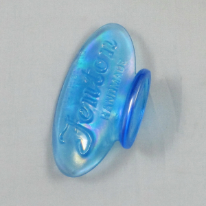 Fenton Celeste Blue FENTON Carnival Glass Logo Paperweight