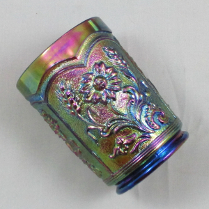 Summit Art Glass Purple Fieldflower Carnival Glass Tumbler