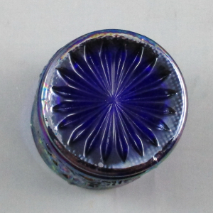 Summit Art Glass Blue Fieldflower Carnival Glass Tumbler