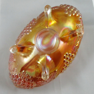 Antique Northwood Marigold Grape & Cable Carnival Glass Banana Boat