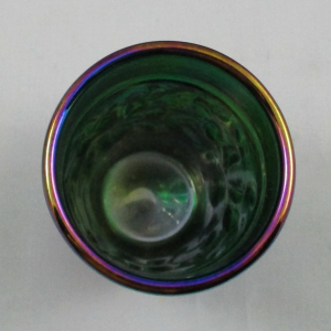 Gibson Green Heavy Iris Carnival Glass Tumbler