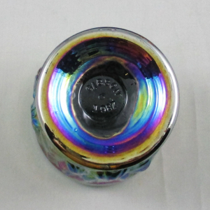 Gibson Green Heavy Iris Carnival Glass Tumbler