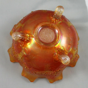 Antique Fenton Orange Tree Marigold Carnival Glass Fruit Bowl Orange Bowl