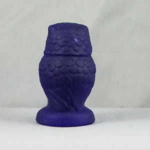 Summit Crystal Art Glass Satin Cobalt Blue Owl Paperweight Animal