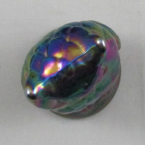 Mosser Green Carnival Glass Owl Figurine / Paperweight Animal