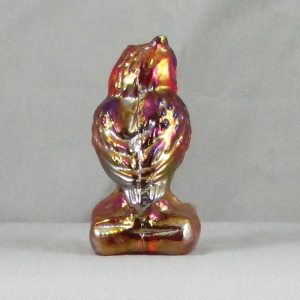 Boyd Red Carnival Glass Owl Figurine / Paperweight Animal