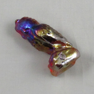 Boyd Red Carnival Glass Owl Figurine / Paperweight Animal