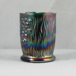 St. Clair Green Carnival Glass Owl Toothpick Holder