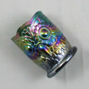 St. Clair Green Carnival Glass Owl Toothpick Holder